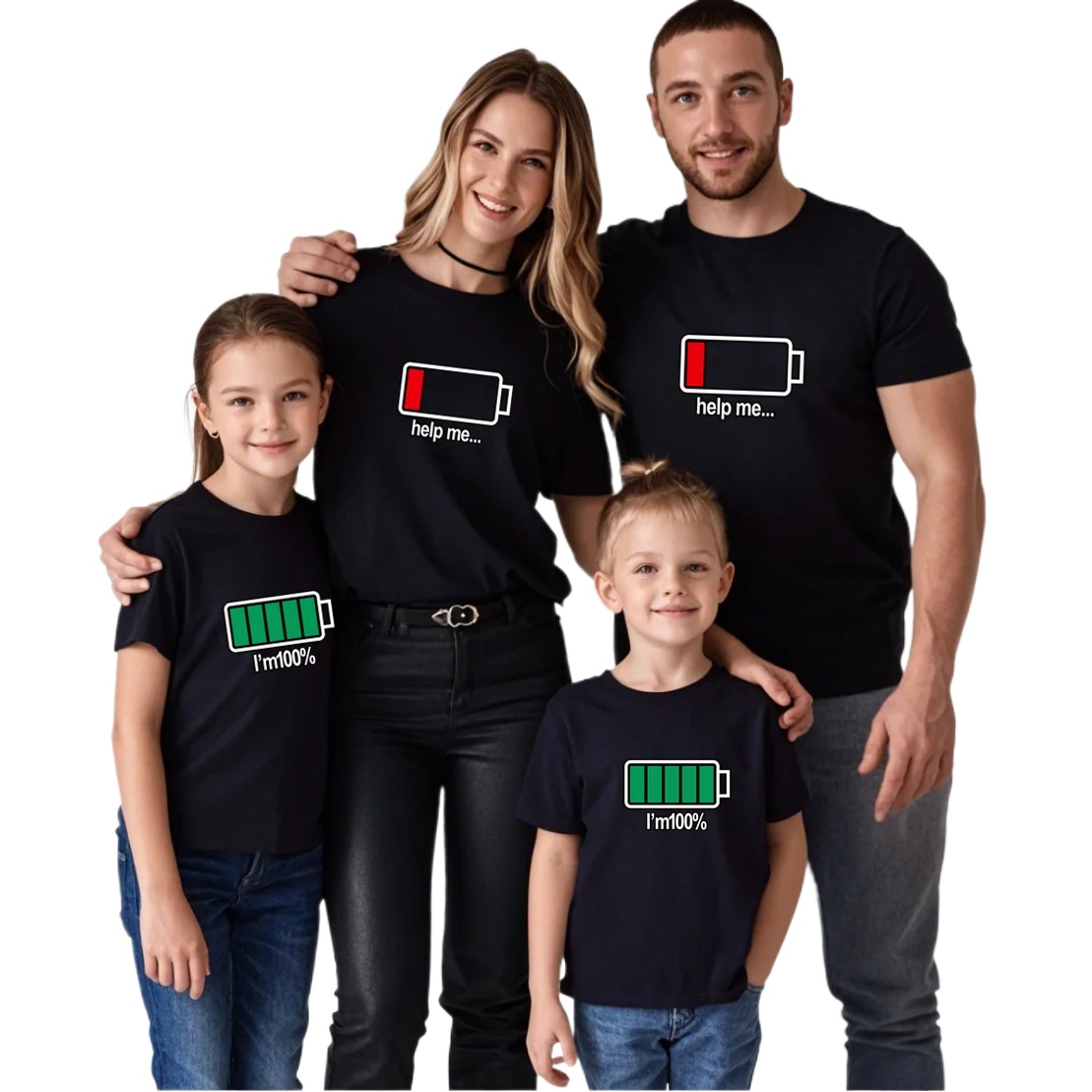 Plant Parent T Shirt - Pakaian Keluarga Cocok Pola Baterai Lucu