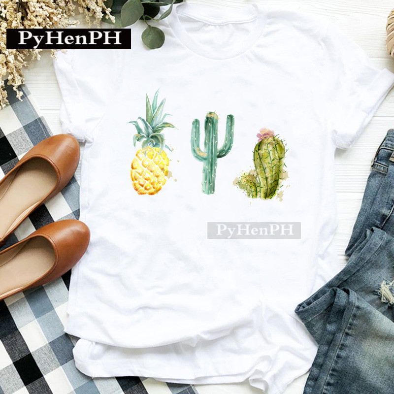 Kaos Wanita Motif Kaktus Lenga - Plant Parent T Shirt ulasan dan harga